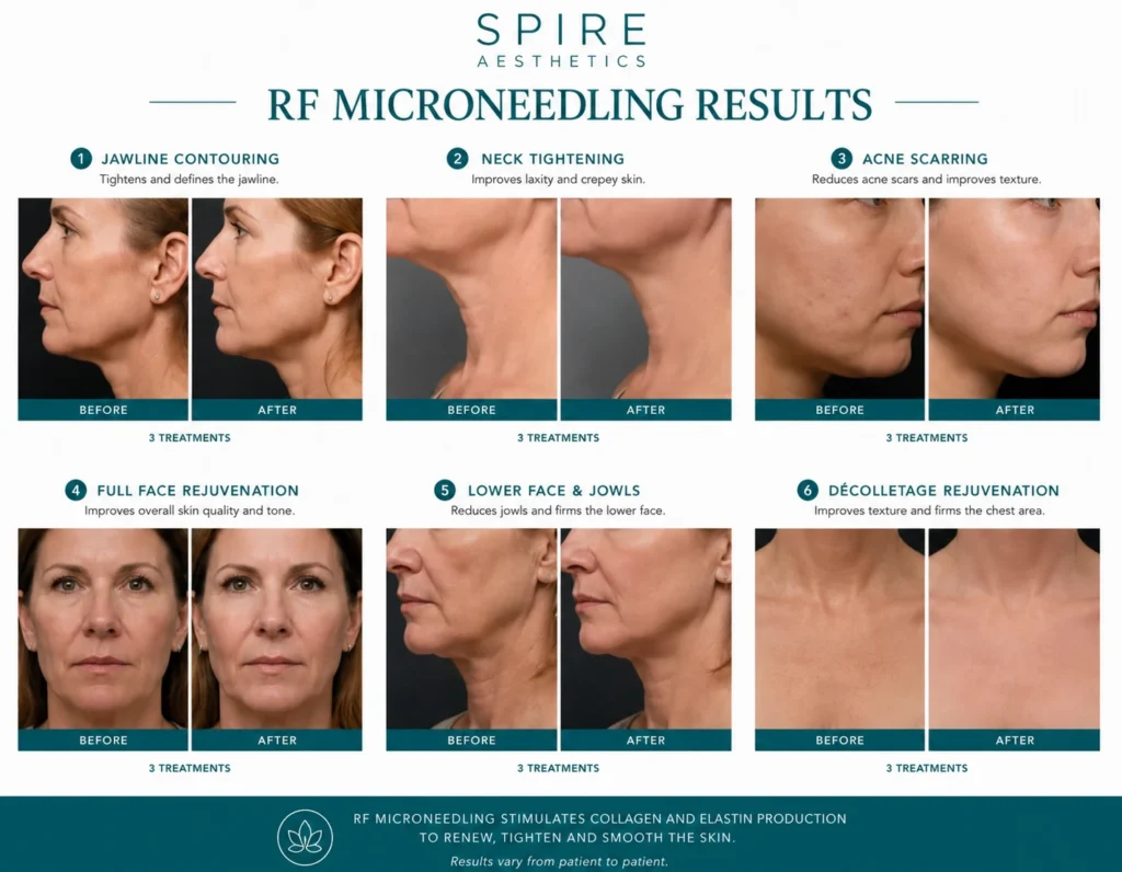 RF Microneedling Skin tightening Shettleston results